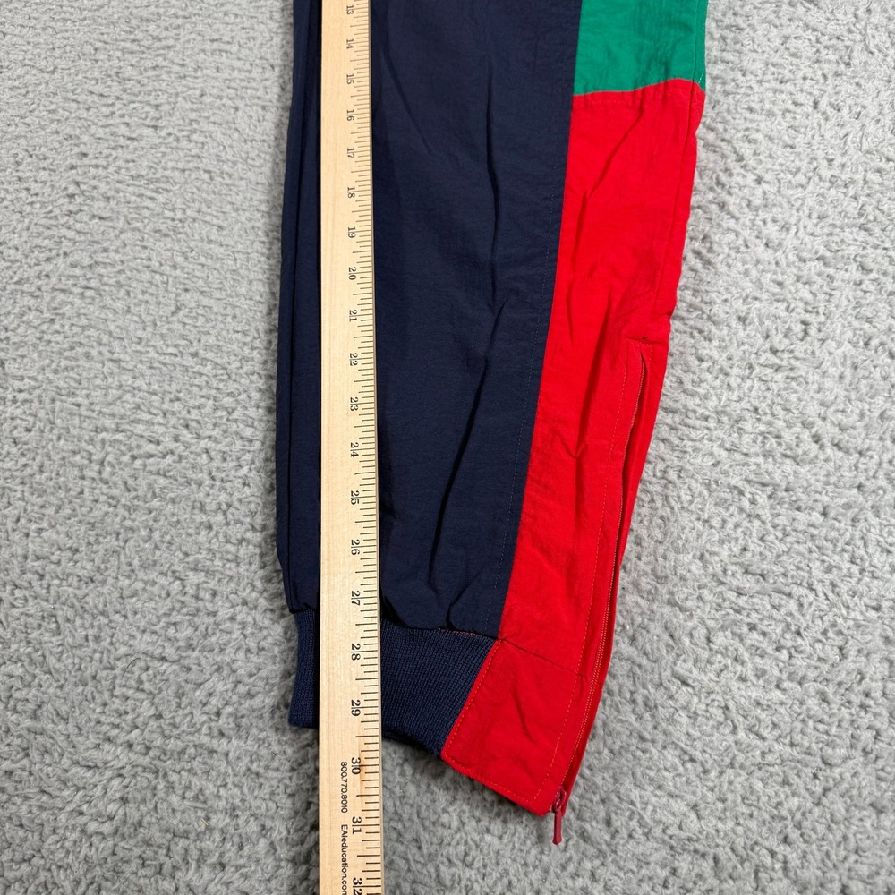 Rossignol Track Pants Mens Medium Blue Green Red Colorblock Warm Up Zip Opening - Picture 8 of 10